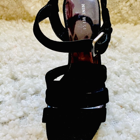 Nine West block heel sandal size 8.5 & free clutch - Picture 6 of 12